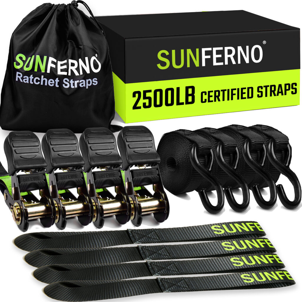 Sunferno Ratchet straps 2500lb 15 feet